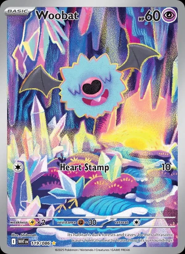 Woobat Pokemon card #119/86 from White Flare