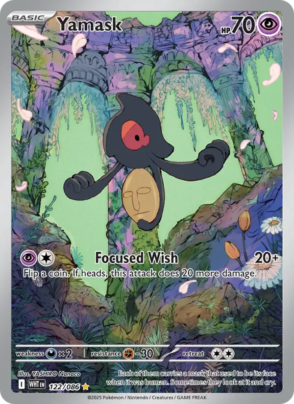 Yamask Pokemon card #122/86 from White Flare