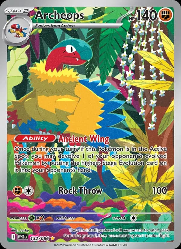 Archeops Pokemon card #132/86 from White Flare