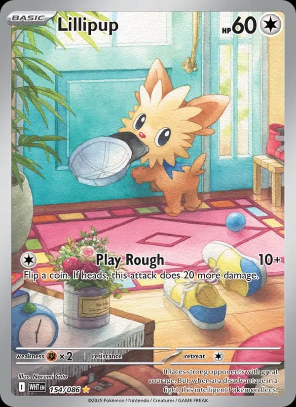 Lillipup Pokemon card #154/86 from White Flare
