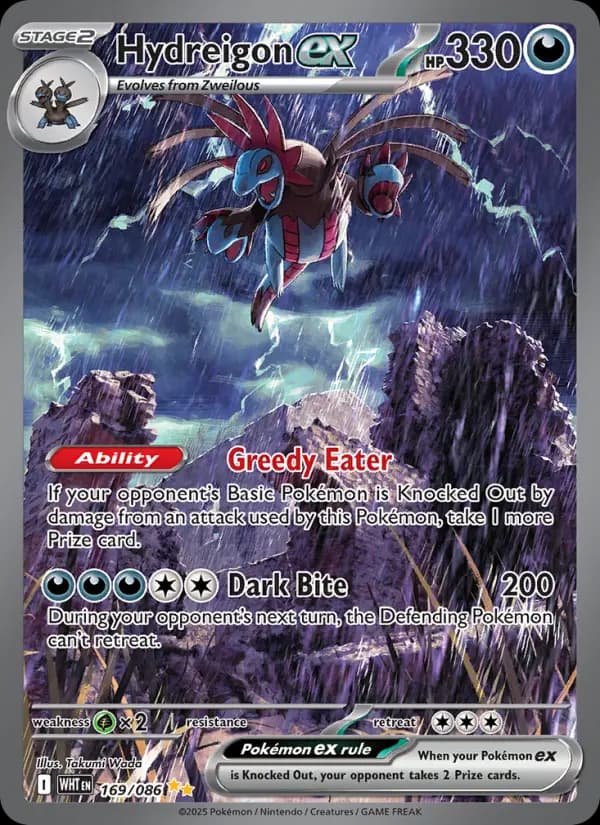 Hydreigon ex Pokemon card #169/86 from White Flare