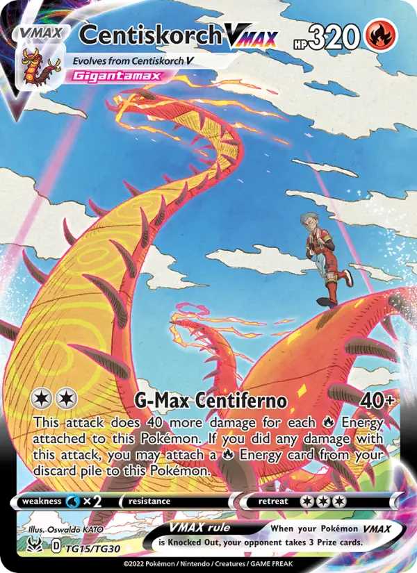 Centiskorch VMAX Pokemon card #TG15/196 from Lost Origin