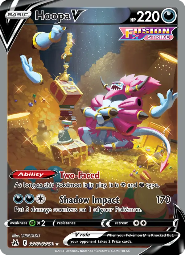 Hoopa V Pokemon card #GG53/159 from Crown Zenith