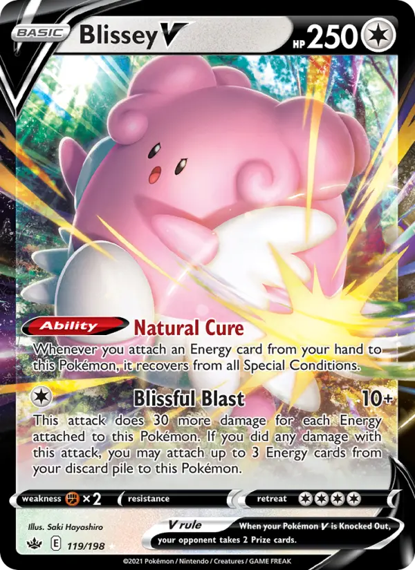 Blissey V Pokemon card #119/198 from Chilling Reign