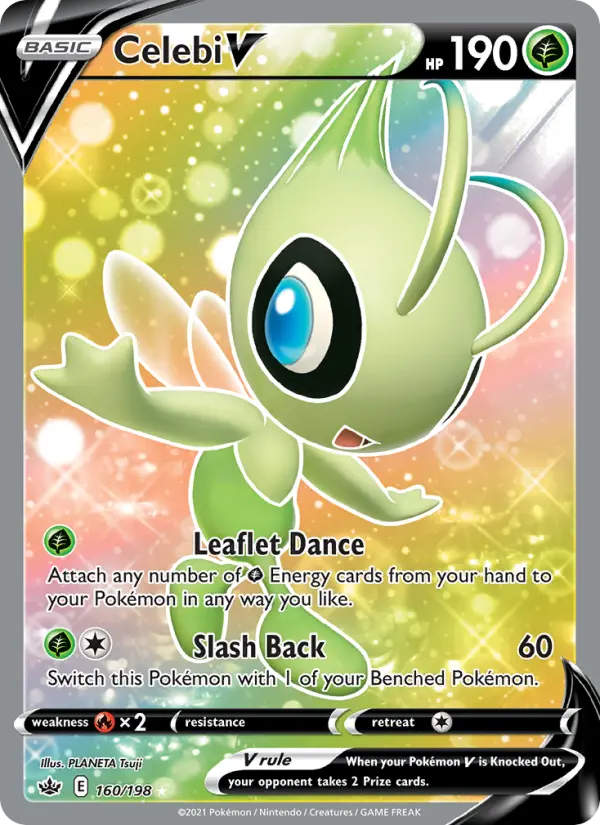 Celebi V Pokemon card #160/198 from Chilling Reign