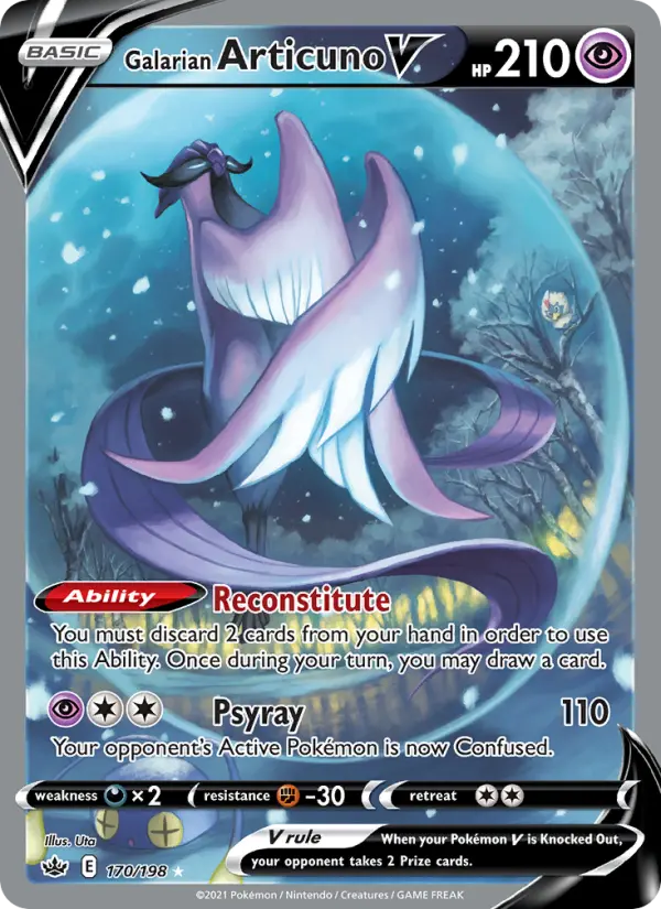 Galarian Articuno V Pokemon card #170/198 from Chilling Reign
