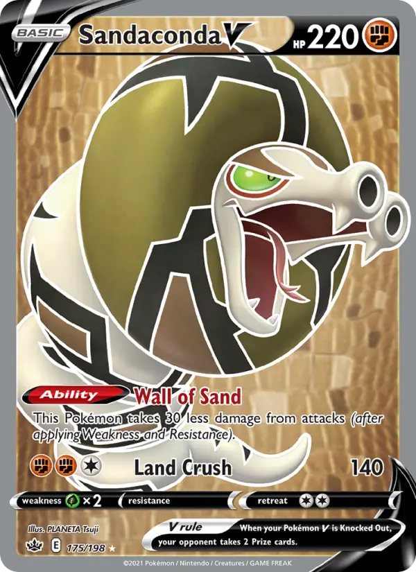 Sandaconda V Pokemon card #175/198 from Chilling Reign