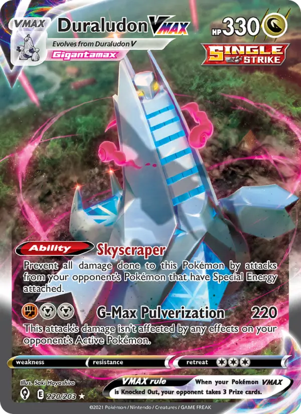 Duraludon VMAX Pokemon card #220/203 from Evolving Skies