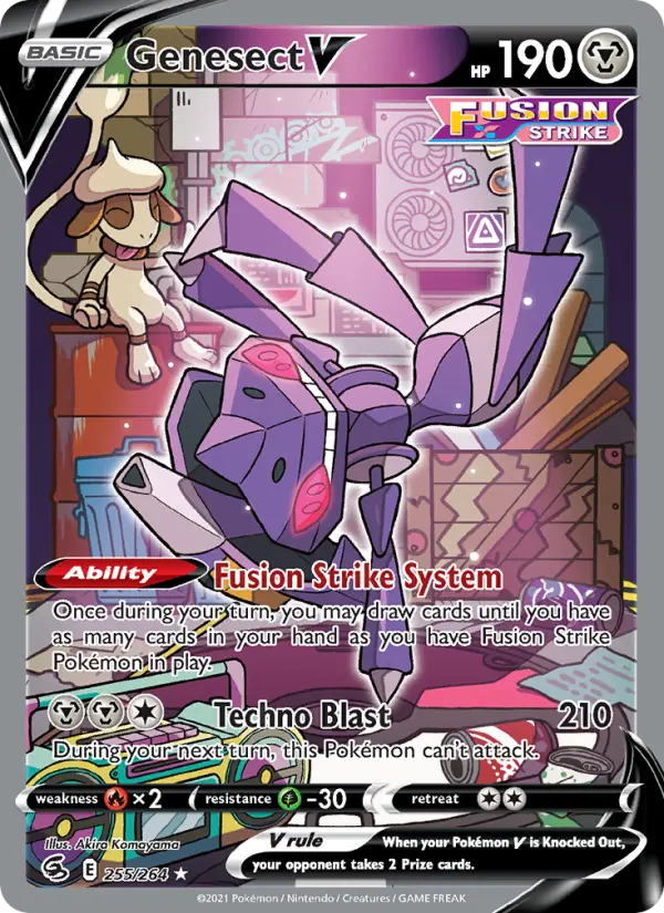 Genesect V Pokemon card #255/264 from Fusion Strike