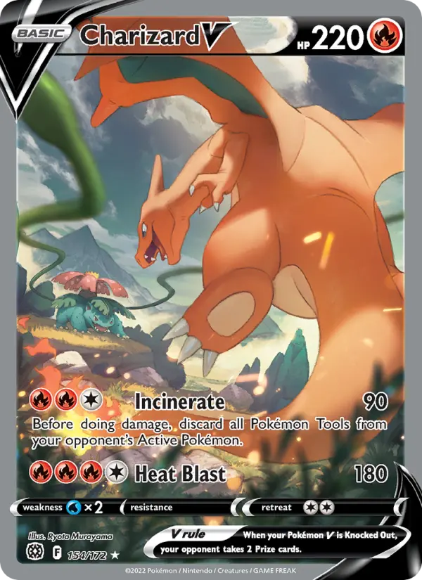 Charizard V Pokemon card #154/172 from Brilliant Stars
