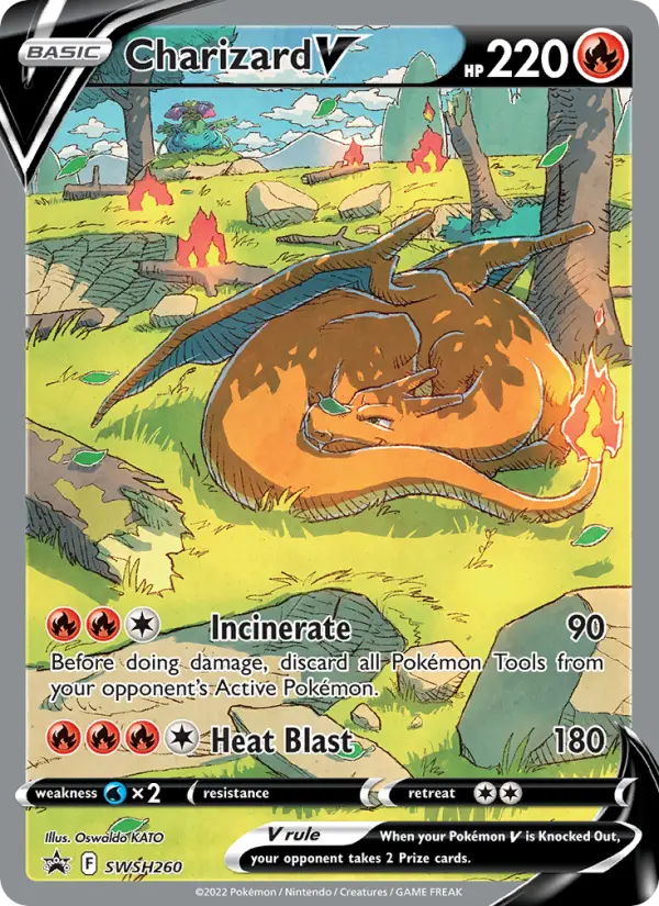 Charizard V Pokemon card #SWSH260/107 from SWSH Black Star Promos