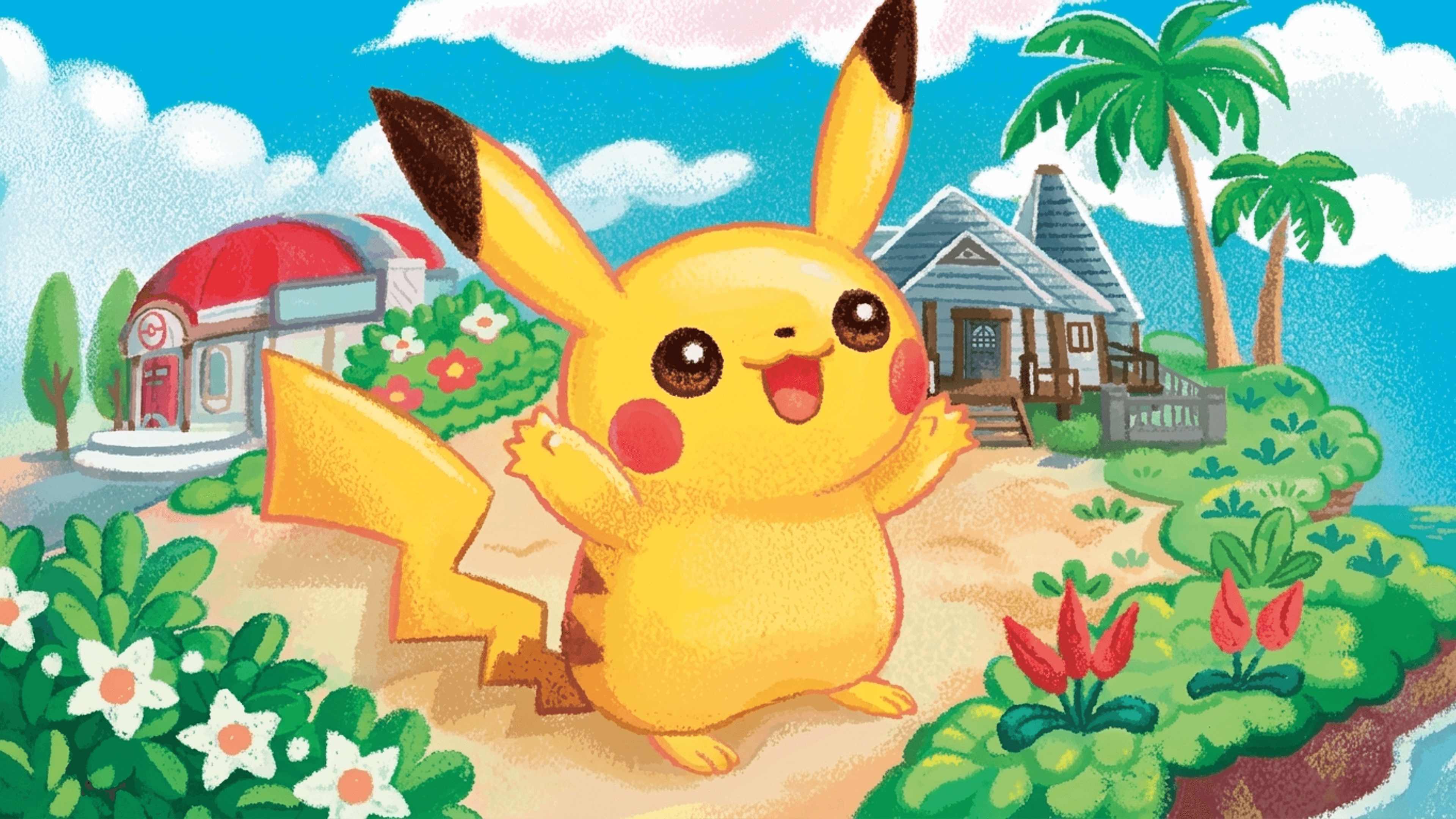 Pikachu desktop wallpaper - Crimson Invasion Pokemon card art