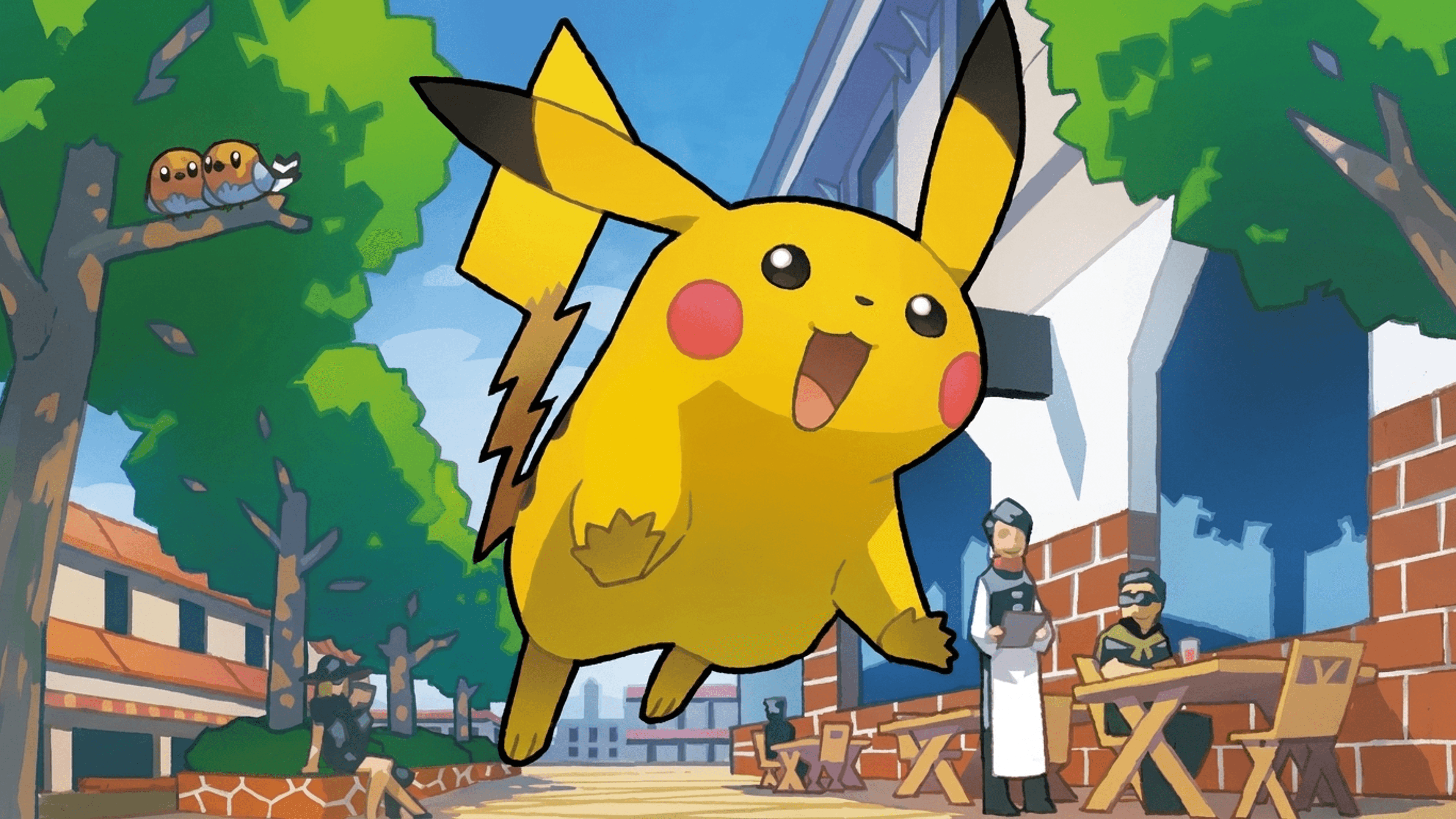 Pikachu desktop wallpaper - Roaring Skies Pokemon card art