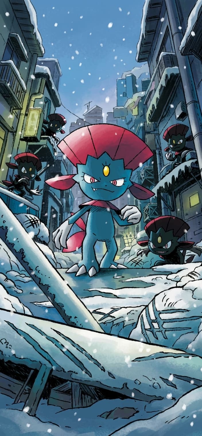 Weavile phone wallpaper - Ascended Heroes Pokemon card art