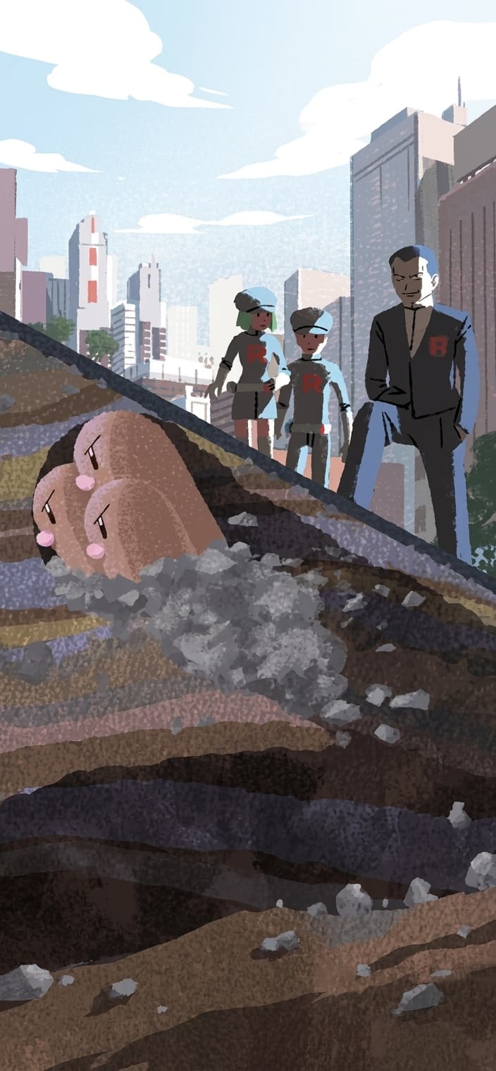 Team Rocket's Dugtrio phone wallpaper - Ascended Heroes Pokemon card art