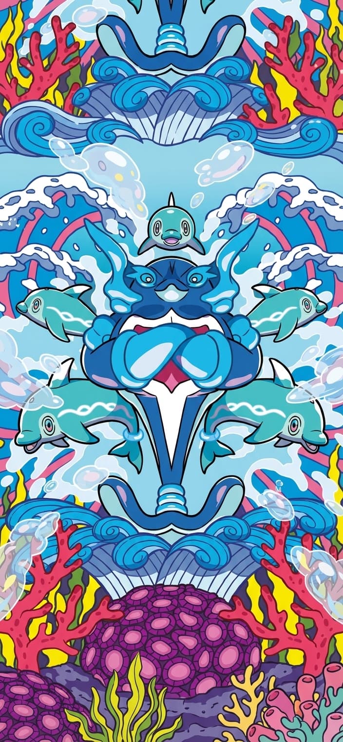 Palafin 200/197 phone wallpaper - Obsidian Flames Pokemon card art