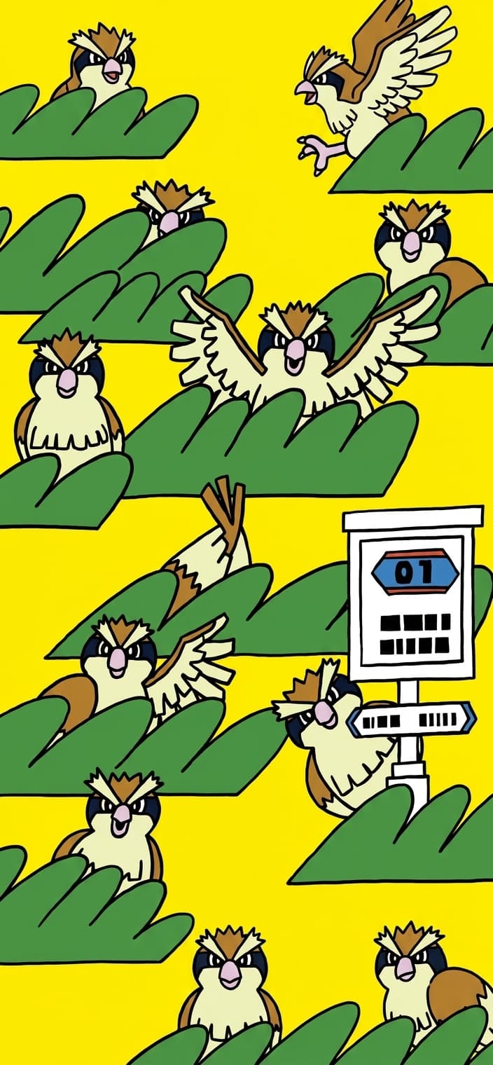 Pidgey 207/197 phone wallpaper - Obsidian Flames Pokemon card art