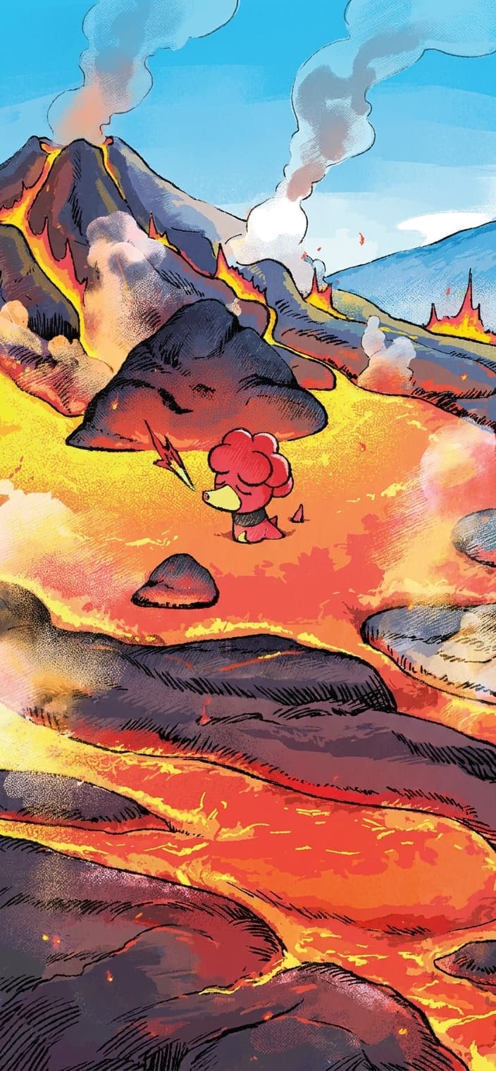 Magby phone wallpaper - Paradox Rift Pokemon card art