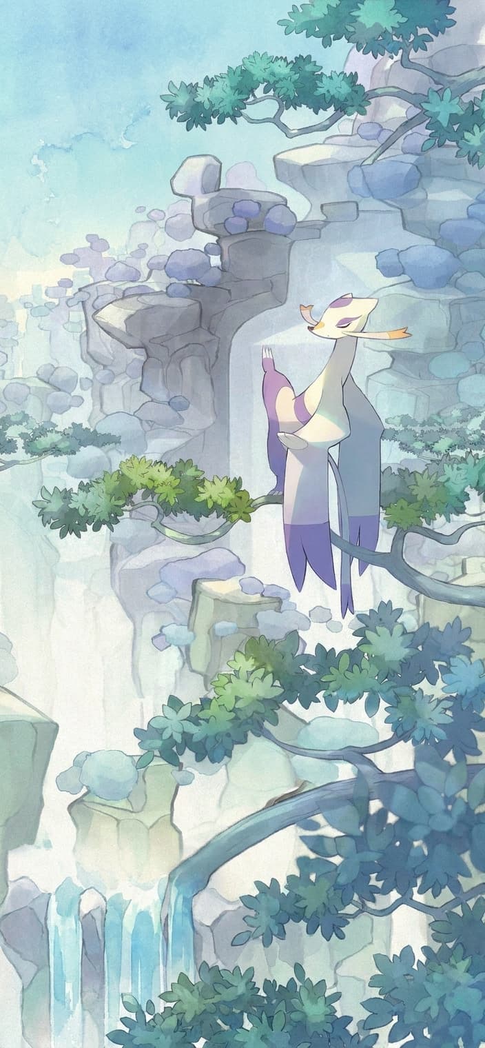 Mienshao phone wallpaper - Paradox Rift Pokemon card art
