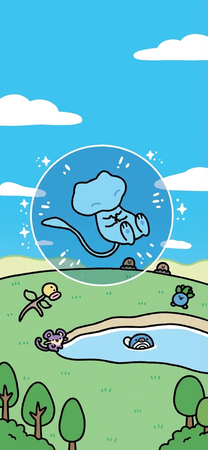 Mew ex wallpaper from Paldean Fates