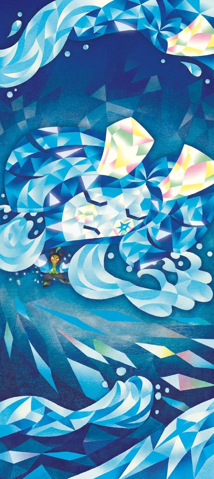 Wellspring Mask Ogerpon ex 213/167 phone wallpaper - Twilight Masquerade Pokemon card art