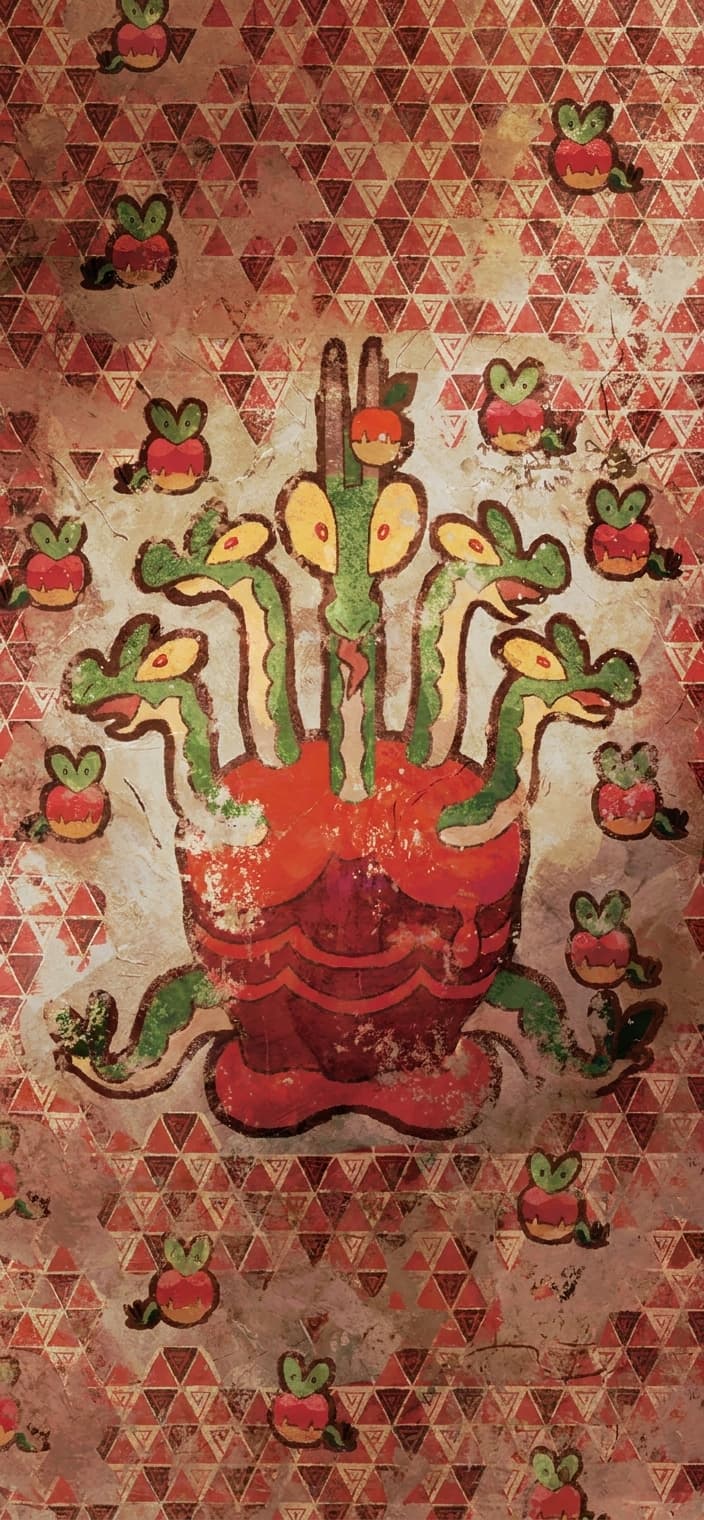 Hydrapple ex 167/142 phone wallpaper - Stellar Crown Pokemon card art