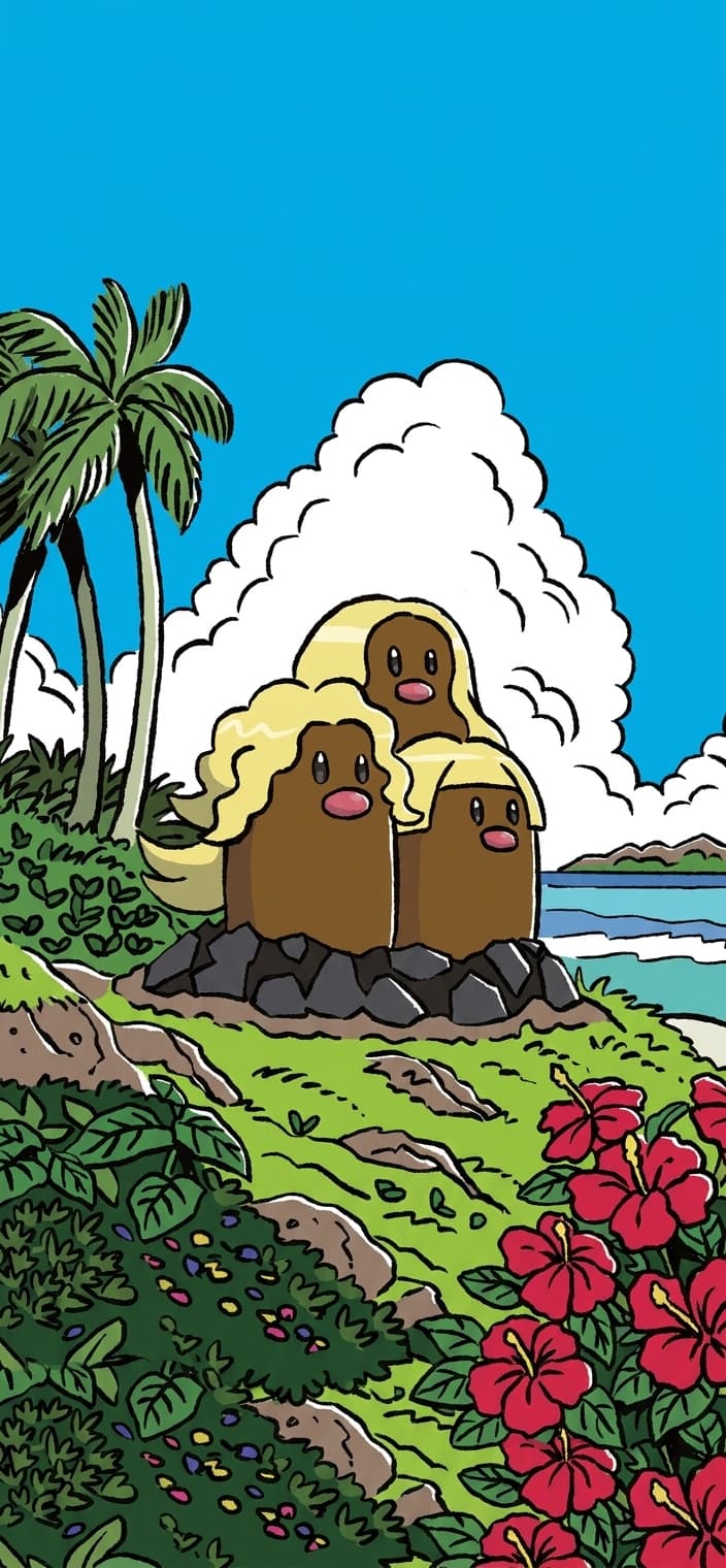 Alolan Dugtrio wallpaper from Surging Sparks