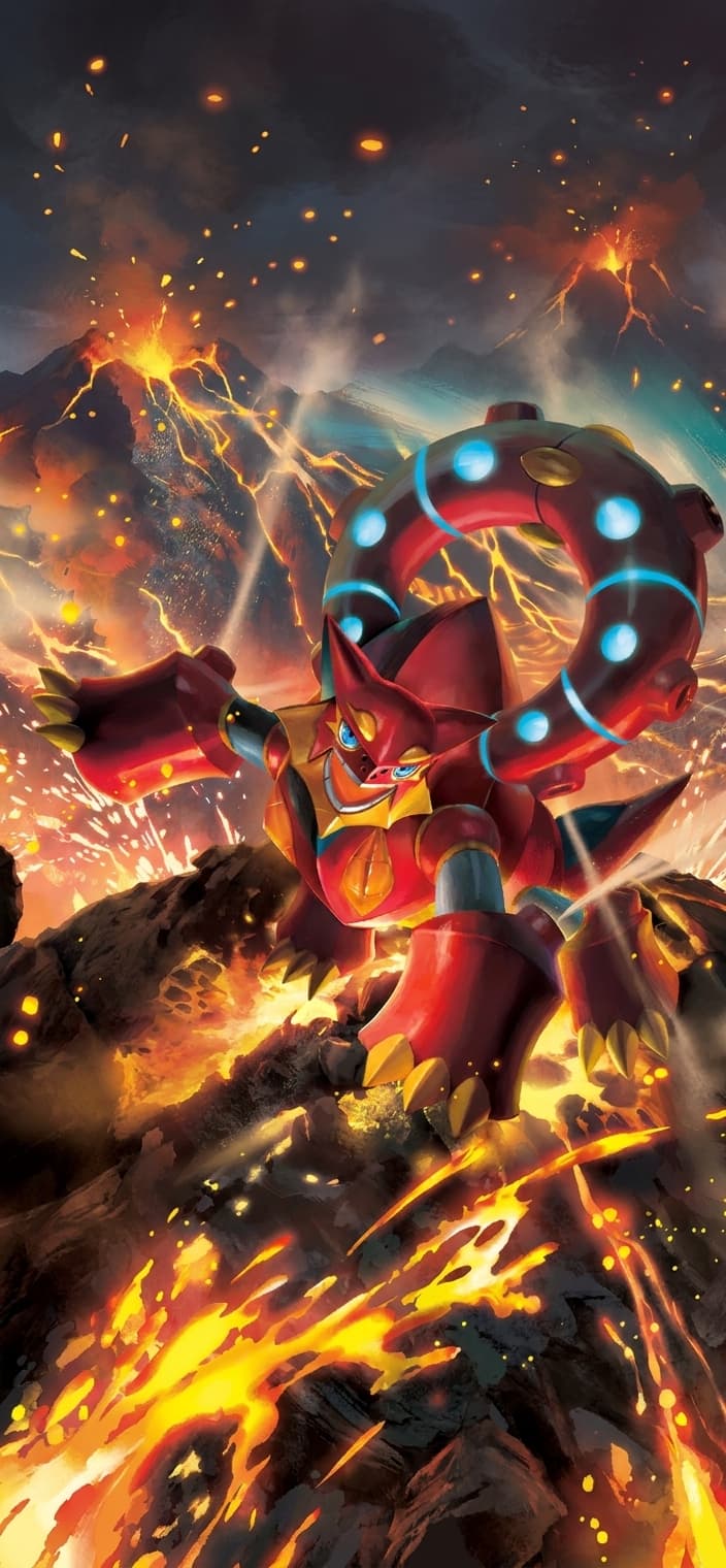 Volcanion ex 182/159 phone wallpaper - Journey Together Pokemon card art