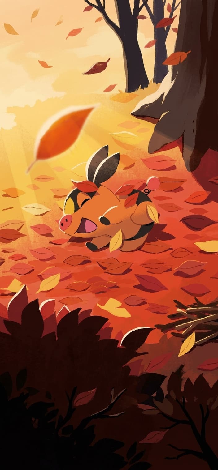 Tepig phone wallpaper - White Flare Pokemon card art
