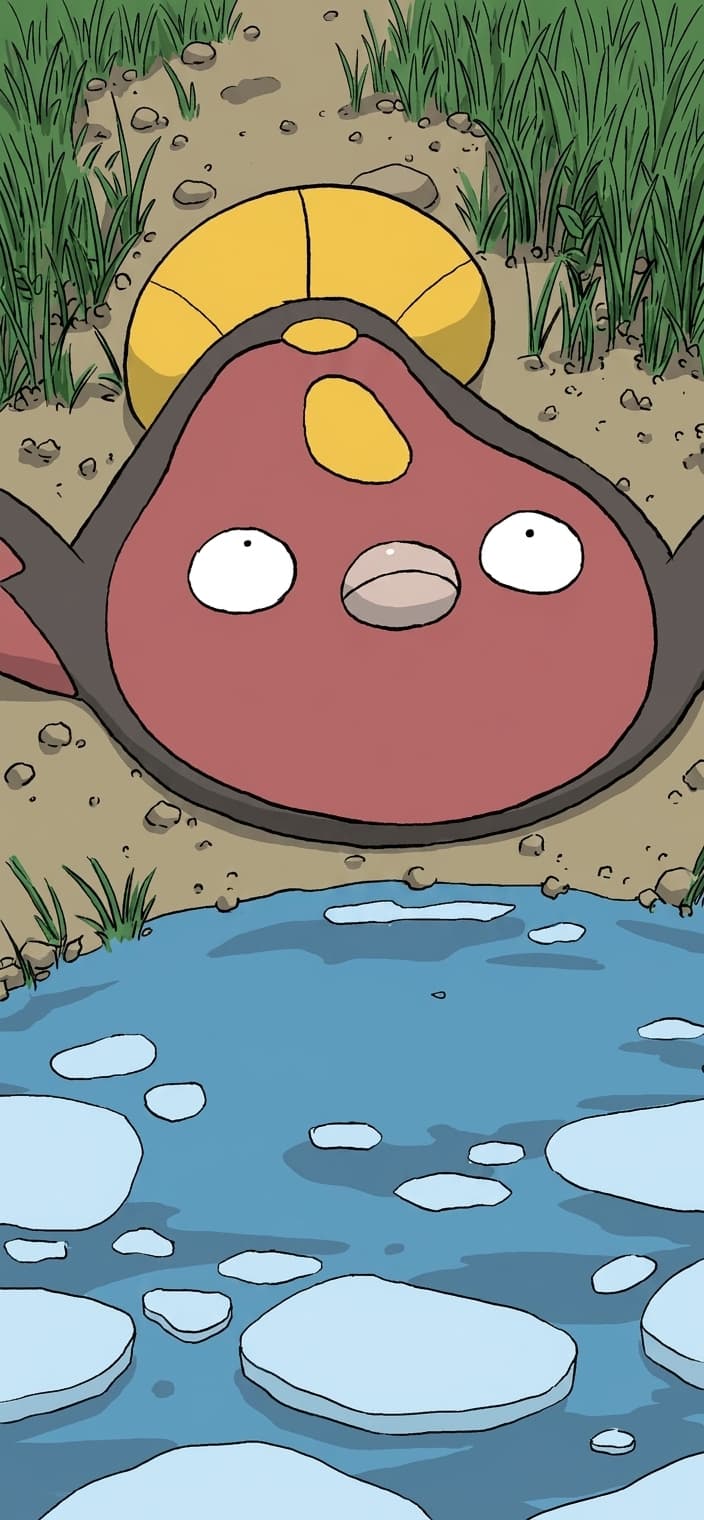 Stunfisk phone wallpaper - White Flare Pokemon card art