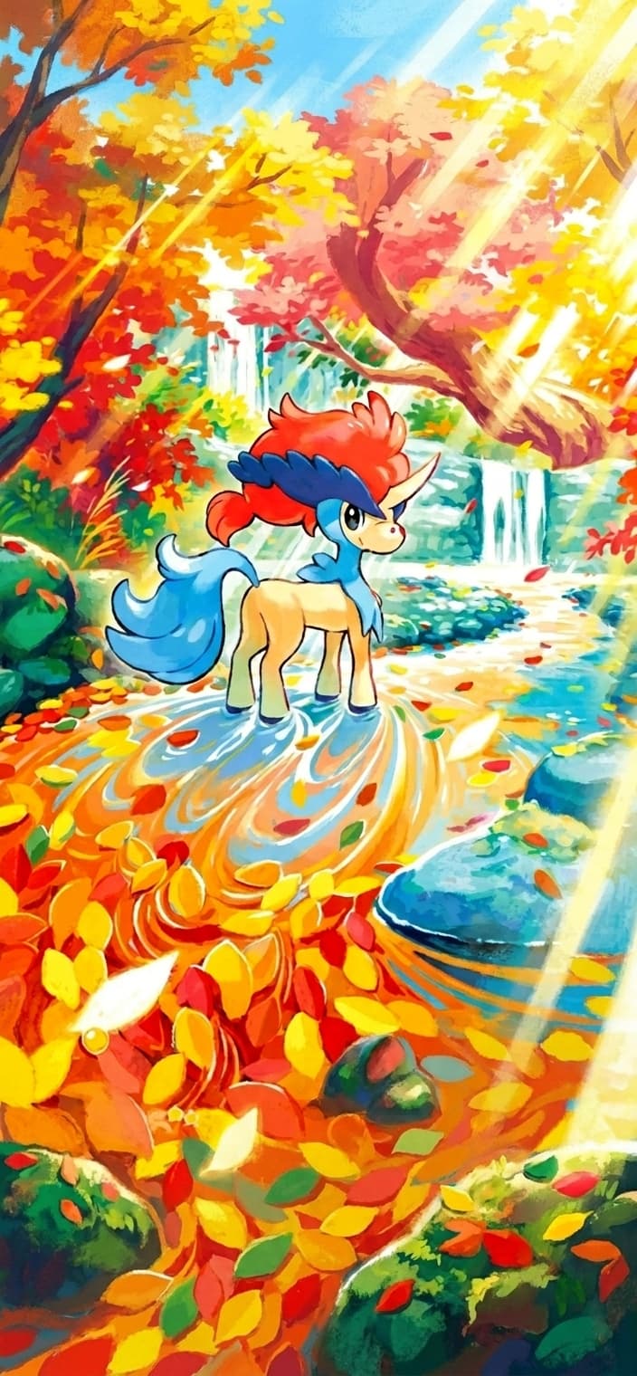Keldeo ex phone wallpaper - White Flare Pokemon card art
