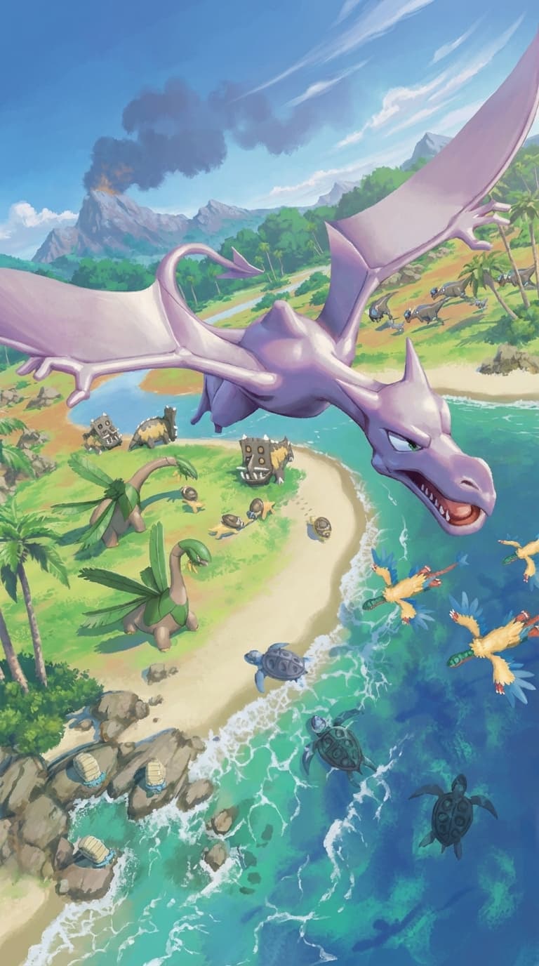Aerodactyl V 180/196 phone wallpaper - Lost Origin Pokemon card art