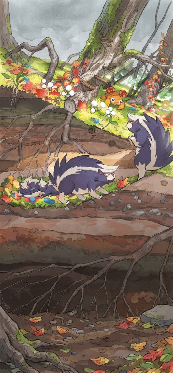 Skuntank V 181/195 phone wallpaper - Silver Tempest Pokemon card art