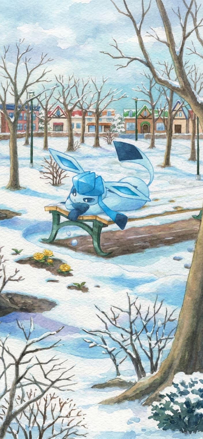 Glaceon V wallpaper from Evolving Skies