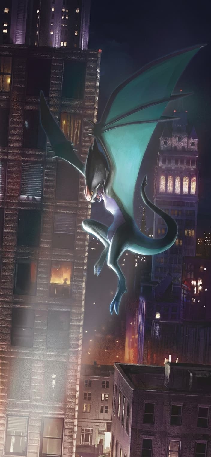 Noivern V phone wallpaper - Evolving Skies Pokemon card art