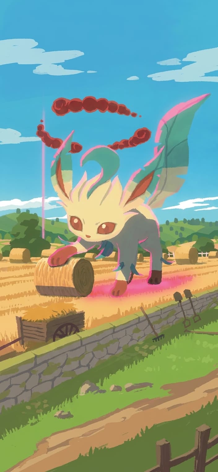 Leafeon VMAX phone wallpaper - Evolving Skies Pokemon card art