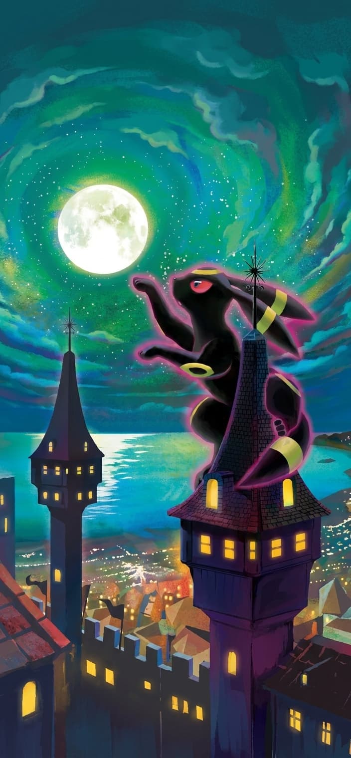 Umbreon VMAX phone wallpaper - Evolving Skies Pokemon card art