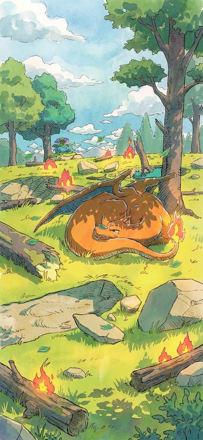 Charizard V wallpaper from SWSH Black Star Promos