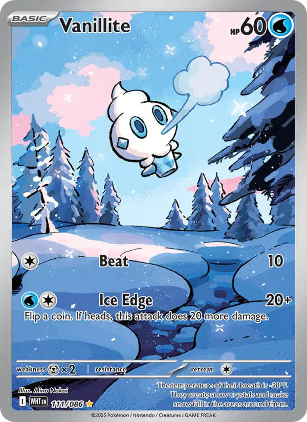Vanillite Pokemon card #111/86 from White Flare