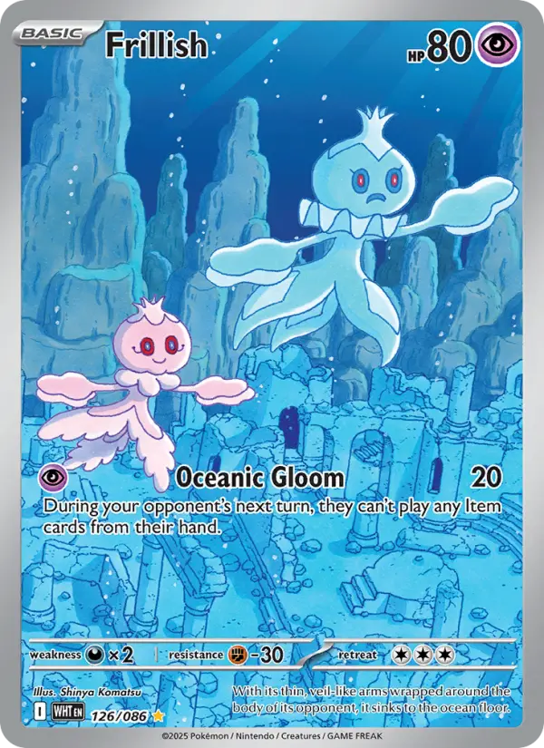 Frillish Pokemon card #126/86 from White Flare