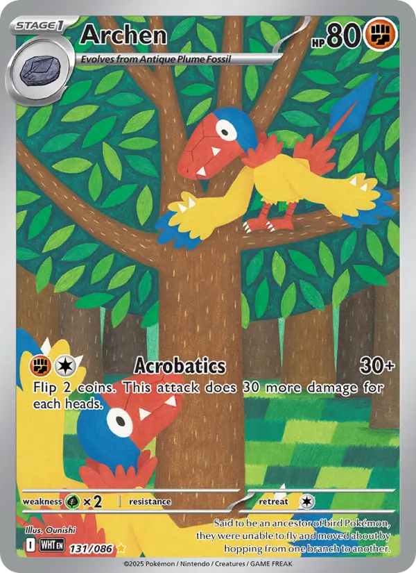 Archen Pokemon card #131/86 from White Flare