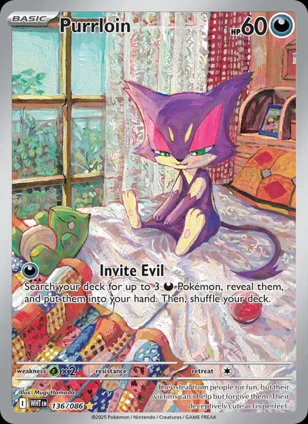 Purrloin Pokemon card #136/86 from White Flare