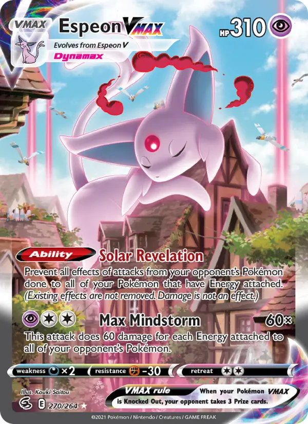 Espeon VMAX Pokemon card #270/264 from Fusion Strike
